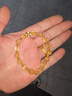 中國黃金（CHINA GOLD）黃金手鏈女士四葉草足金黃水晶手串女生新年情人節禮物送女友 足金滿(mǎn)圈四葉草手串 曬單實(shí)拍圖