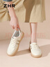 ZHR小白鞋女新款輕便軟底女鞋時(shí)尚百搭真牛皮休閑鞋女 ES56 米金 37 曬單實(shí)拍圖