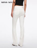 MISS SIXTY2025夏季牛仔褲女白色含醋酸復古顯瘦微喇叭長(cháng)褲 白色短版 26 曬單實(shí)拍圖