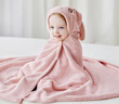 ELLE BABY嬰兒浴巾珊瑚絨浴巾A類(lèi)兒童洗澡毛巾寶寶斗篷式毛巾加大加厚吸水 曬單實(shí)拍圖