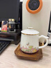 鳳陶凰（FENG TAO  HUANG）德化羊脂瓷辦公杯精品茶水分離馬克杯茶杯描金帶過(guò)濾陶瓷定制水杯 羊脂玉瓷辦公杯-花語(yǔ)飄香 曬單實(shí)拍圖