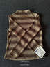 梵希蔓棕色條紋針織長(cháng)袖t恤女25年冬新款顯瘦半高領(lǐng)打底內搭上衣 A3201 摩卡咖條 M （建議100-110斤） 曬單實(shí)拍圖