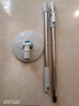 百家好世旋轉拖把桿盤(pán)125cm桿長(cháng)不銹鋼加長(cháng)塵推桿圓拖把頭配件 含1拖布 曬單實(shí)拍圖