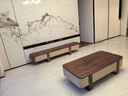 TAZA 茶幾 意式極簡(jiǎn)茶幾別墅高端設計師長(cháng)方形藍寶石大理石茶幾 Top Notch 北美黑胡桃木面 1.6M茶幾 曬單實(shí)拍圖