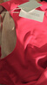 紅豆內衣女紅豆絨大紅本命年綿羊毛無(wú)痕7A抑菌防螨彈力保暖套裝 曬單實(shí)拍圖