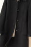 皮爾卡丹（pierre cardin）雙面羊毛大衣女中長(cháng)款赫本風(fēng)娃娃領(lǐng)小個(gè)子羊毛呢外套翻領(lǐng)簡(jiǎn)約 黑色 S 建議90-105斤 曬單實(shí)拍圖