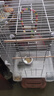 卡熙鳥(niǎo)籠鸚鵡鳥(niǎo)籠全透明防飛濺亞克力家用大型牡丹鸚鵡專(zhuān)用繁殖籠用品 大號鐵絲款_白色-單籠 曬單實(shí)拍圖