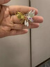 俏江南蝴蝶純銀鎏金耳釘非遺花絲琺瑯鏤空和田玉珍珠銀耳墜新中式銀耳環(huán) 靈蝶戀舞.花絲耳釘 曬單實(shí)拍圖