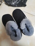 包跟棉拖鞋女冬季2026新款加絨保暖情侶外穿防滑厚底老人棉鞋男士 黑色 36-37 （建議拍大一碼） 曬單實(shí)拍圖