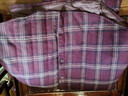 羅蒙（ROMON）復古格子純棉襯衫外套女長(cháng)袖春秋冬新款加厚磨毛上衣夾棉寬松襯衣 高檔品牌+紅格+女裝十大品牌 2XL (建議130-145斤) 曬單實(shí)拍圖