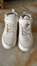 特步（XTEP）兒童童鞋校園高幫時(shí)尚潮流運動(dòng)板鞋 帆白 34碼 曬單實(shí)拍圖