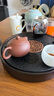 尚言坊天然烏金石茶盤(pán)家用圓形瀝水式托盤(pán)儲蓄水式小型輕奢高端干泡茶臺 曬單實(shí)拍圖