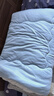 京東京造棉花糖針織被 軟糯超柔A類(lèi)10%大豆纖維四季被子1.5x2m 藍白色 曬單實(shí)拍圖