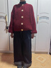女童毛衣外套秋冬2025新款女大童紅色針織兒童初中生開(kāi)衫本命上衣 套裝【毛衣+升級版-加絨款牛仔褲】 160 曬單實(shí)拍圖