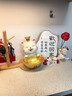 赟婭招財貓擺件入戶(hù)門(mén)口玄關(guān)鑰匙收納客廳家居電視柜裝飾搬家喬遷禮物 元寶儲蓄貓+木架+相框+氣球貓2貓 曬單實(shí)拍圖