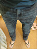 春秋新款九分牛仔褲男士直筒修身小腳褲夏季薄款彈力休閑牛仔褲子 藍灰色 32 曬單實(shí)拍圖