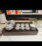 兮元記青花汝窯茶具套裝整套家用高檔泡茶壺茶杯茶盤(pán)退休禮物節日伴手禮 繁花米黃汝窯9頭大西施壺禮盒裝 實(shí)用生日新婚喬遷之喜搬家禮物 曬單實(shí)拍圖