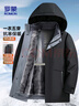 羅蒙（ROMON）鵝絨羽絨服男爸爸裝厚款保暖秋冬商務(wù)休閑可脫內膽高端休閑羽絨服 曬單實(shí)拍圖