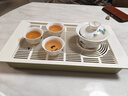 金灶（KAMJOVE） 金灶創(chuàng  )意雙層塑料茶盤(pán)瀝水長(cháng)方形茶托盤(pán)功夫茶具套裝家用簡(jiǎn)約 淡綠色 曬單實(shí)拍圖