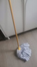 妙潔長(cháng)桿拖把墩布自擰水拖把拖布棉線(xiàn)傳統老式拖把水泥大理石地面圓拖 無(wú)紡布拖把1桿2頭 曬單實(shí)拍圖