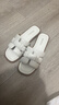 森達一字拖女款夏新居家外穿舒適休閑涼拖鞋ZTG26BT5 米白 37 曬單實(shí)拍圖