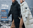 鴨鴨梓渝同款珠峰358g高充羽絨服男女長(cháng)款冬季新款戶(hù)外防寒加厚外套HY 青光黑色 XL （充絨338克） 曬單實(shí)拍圖