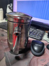 米小西純鈦保溫杯辦公室泡茶鈦杯子高端純鈦辦公杯便攜燜茶杯子節日禮品 炫目銀 曬單實(shí)拍圖