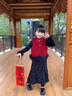 2025秋冬女童套裝新中式過(guò)年紅色喜慶新年衣服親子表演生日禮服裝 主圖三件套 升級重磅品質(zhì) 110 曬單實(shí)拍圖