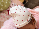 新生兒純棉胎帽春秋季薄款寶寶帽子波點(diǎn)蝴蝶結無(wú)骨嬰兒護頭囟門(mén)帽 愛(ài)心-min胎帽 建議0-3個(gè)月 曬單實(shí)拍圖