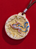 足銀999描金平安喜樂(lè )醒獅圓牌銀餅情侶吊墜純銀男女款項鏈 描金敦煌鹿吊墜丨證書(shū)+禮盒 曬單實(shí)拍圖