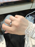S999純銀心的律動(dòng)韓版簡(jiǎn)約情侶對戒活口男女一對情侶銀戒指刻字 蝴蝶結禮盒+鑒定證書(shū) 閉口（下單備注圈口） 曬單實(shí)拍圖