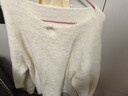 Olrain歐芮兒法式套頭毛衣女冬季年新款設計感慵懶風(fēng)針織上衣 珍珠白 M 曬單實(shí)拍圖