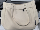 雅迎帆布包女上班大容量單肩包大學(xué)生上課裝書(shū)本日系簡(jiǎn)約百搭托特包 米灰色 曬單實(shí)拍圖