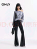 ONLY2025夏季新款辣妹做舊洗水長(cháng)褲喇叭褲牛仔褲女|125332052 J0Z牛仔灰 M M標準褲長(cháng) 曬單實(shí)拍圖