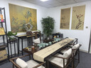 偶福實(shí)木茶桌椅組合現代新中式大板茶桌茶臺原木家用辦公室客廳泡茶桌 (豪華)2米桌+主+4客+茶水臺 曬單實(shí)拍圖