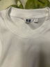 優(yōu)衣庫男裝女裝大師T AIRism棉混紡圓領(lǐng)T恤長(cháng)袖25秋冬新款479781 00 白色 M 曬單實(shí)拍圖