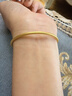 老鳳祥素圈古法黃金手鐲女足金999金鐲子三金結婚生日情人節禮物送女友 【中空加厚】金重約：7.2g 56圈口 曬單實(shí)拍圖