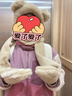 目丸小熊帽子韓版可愛(ài)女百搭秋冬季冬天圍巾一體保暖手套圍脖三件套潮 曬單實(shí)拍圖