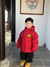 G.duck小黃鴨男童羽絨服冬季2024新款過(guò)年喜慶衣服兒童裝寶寶紅色外套 壓花款紅色 100 建議90-100cm2-3歲 曬單實(shí)拍圖
