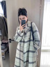 MSJ雙面羊絨大衣2025秋冬新品小個(gè)子中長(cháng)款羊毛呢子外套 格子大衣 S [105-120斤] 曬單實(shí)拍圖