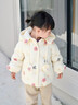 G.duck小黃鴨兒童羽絨棉服女寶寶外套2小女孩0女童棉衣洋氣一歲小童棉襖 白色 100 曬單實(shí)拍圖