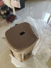 華愷之星 凳子 家用塑料凳加厚耐磨高凳板凳圓凳換鞋凳子咖色四把裝YK015 曬單實(shí)拍圖