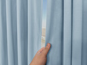 未來(lái)式窗簾家用遮光免打孔窗簾桿一整套臥室飄窗遮陽(yáng)簾出租房簡(jiǎn)易小窗戶(hù) 靜謐藍-帶伸縮桿（當天發(fā)貨） 適寬1.1-1.6米【簾高1.5米】2片 曬單實(shí)拍圖