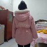 男童秋冬新款個(gè)性帥氣連帽棉衣加絨加厚時(shí)尚外套女童洋氣派克服 SING加絨風(fēng)衣粉色 140 曬單實(shí)拍圖