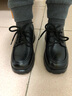 意爾康女鞋秋冬英倫風(fēng)小皮鞋系帶復古深口鞋通勤單鞋 13423W 黑色   38 曬單實(shí)拍圖