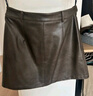 范思藍恩23FS14612 咖色小皮裙a字半身裙女新款秋冬高腰短裙 油畫(huà)摩卡 M 曬單實(shí)拍圖