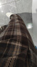 香影美拉德風(fēng)復古格子褲女高腰2025秋冬季新款直筒抽繩咖色闊腿褲 咖啡 L 曬單實(shí)拍圖