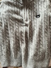 Basic House/百家好半拉鏈翻領(lǐng)毛衣春季綿羊毛刺繡絞花短款上衣女 灰色 M 曬單實(shí)拍圖