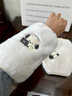 雪衣王袖套可愛(ài)袖套秋冬防污羽絨服袖套女上班寬松大學(xué)生防臟毛絨冬天 【純白-工作中小狗】 曬單實(shí)拍圖