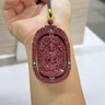 楊氏六喜天然朱砂本命佛吊墜男女原礦紫金砂護身符項鏈馬年本命年吊墜保真 【龍蛇/普賢菩薩】紫金砂本命佛吊墜（約60*40*10mm） 曬單實(shí)拍圖